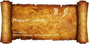 Magyar Jakab névjegykártya