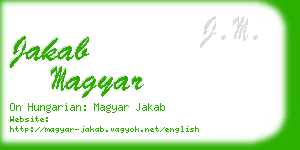 jakab magyar business card